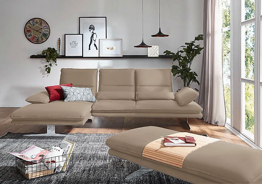 W.SCHILLIG Ecksofa "broadway, Designsofa mit tollem Sitzkomfort, L-Form", S günstig online kaufen