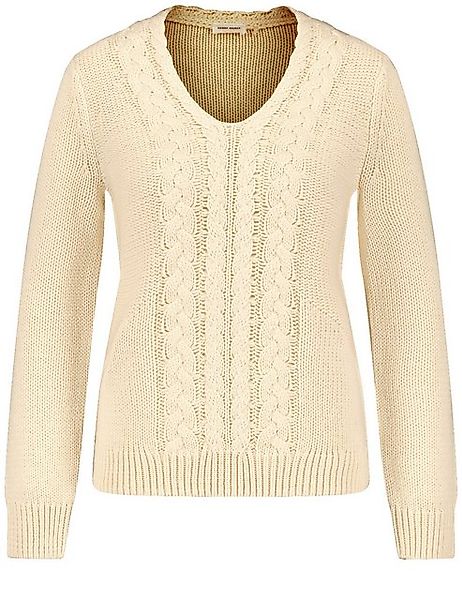 GERRY WEBER Rundhalspullover Pullover mit Zopfmuster günstig online kaufen