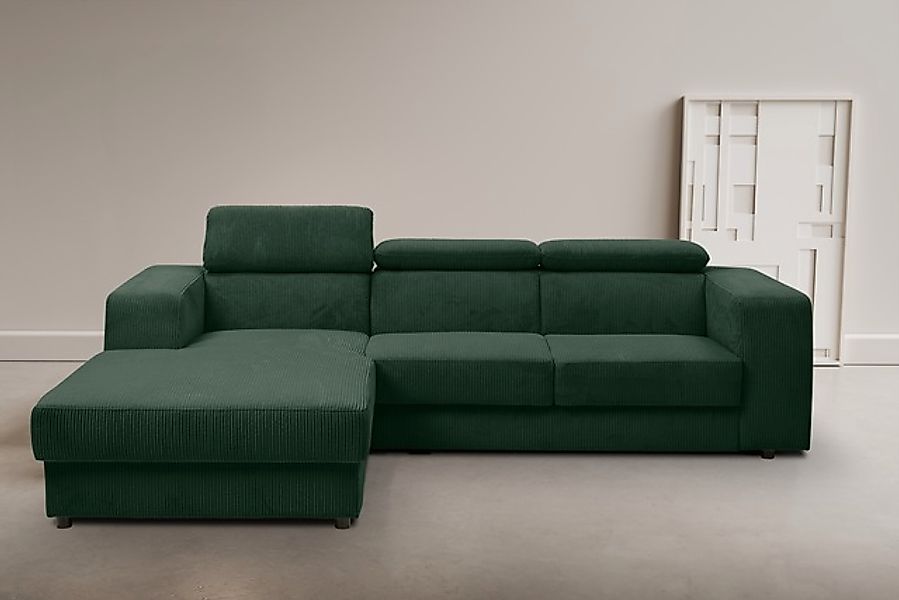 WERK2 Ecksofa »Cherry, modernes Sofa mit Komfortfunktionen, Breite 270cm, L günstig online kaufen