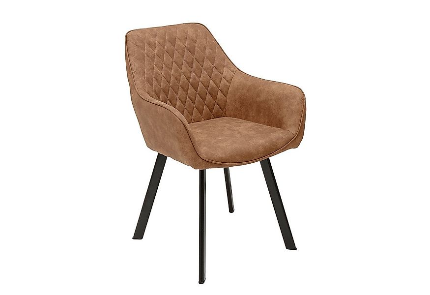 riess-ambiente Polsterstuhl PALERMO vintage hellbraun / schwarz (Einzelarti günstig online kaufen