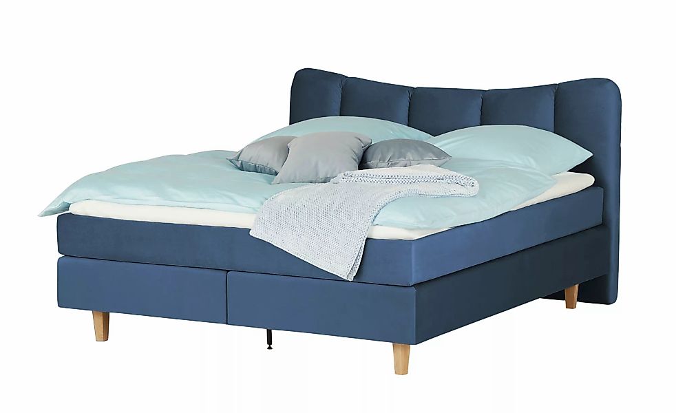 Boxspringbett  Dalur ¦ blau ¦ Maße (cm): B: 180 H: 110 Betten > Boxspringbe günstig online kaufen