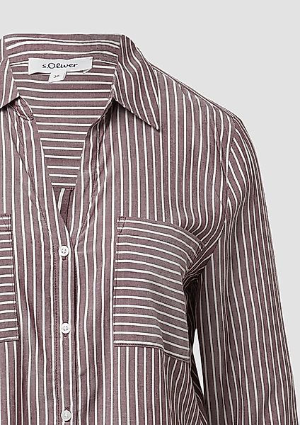 s.Oliver Langarmbluse Streifenbluse mit aufgesetzten Taschen günstig online kaufen
