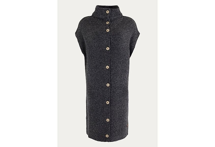 Moscow Design Strickjacke Becka Long Weste Strickweste in Anthrazit meliert günstig online kaufen