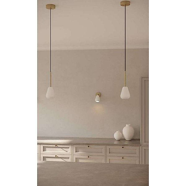 Nuura Deckenstrahler Anoli Spot Surface Höhe 20 cm gold/weiß günstig online kaufen