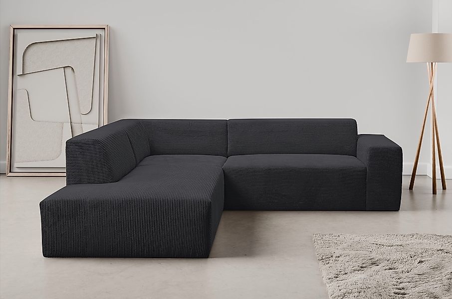 WERK2 Ecksofa "Zeus-M, tolles Sofa mit schönen Details, L-Form", Curvy Tren günstig online kaufen