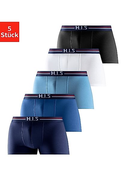 H.I.S Boxer "Boxershorts für Herren" Packung, 5 Stk. tlg., mit Streifen und günstig online kaufen
