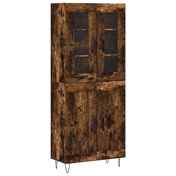 vidaXL Highboard Räuchereiche 69,5x34x180 cm Holzwerkstoff 3198374 günstig online kaufen