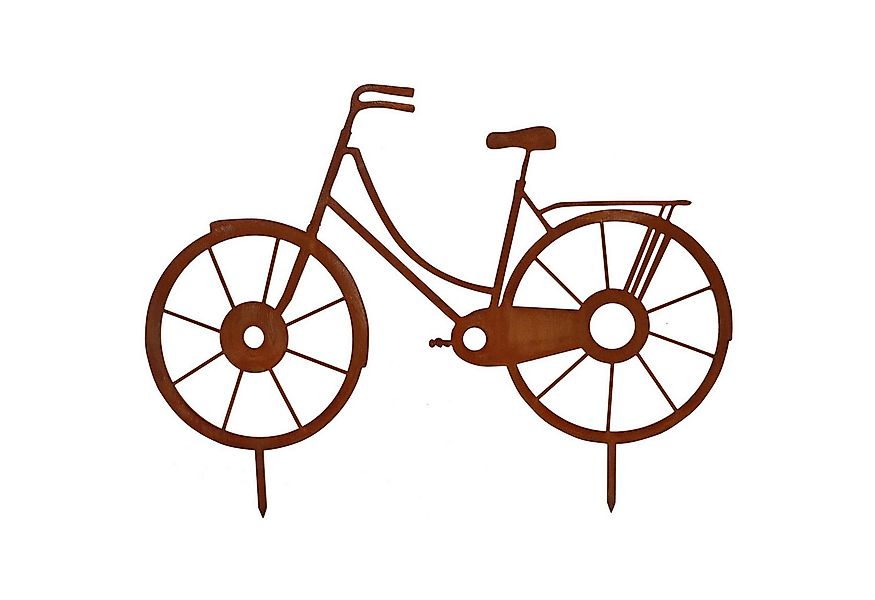 Rostikal Gartenfigur Fahrrad Deko Figur Garten Metall, Echter Rost günstig online kaufen