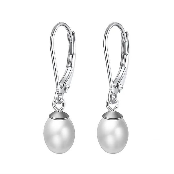 Runde Perlé Perlenohrringe "Theresa" minimalistische Perlenohrhänger mit Sü günstig online kaufen