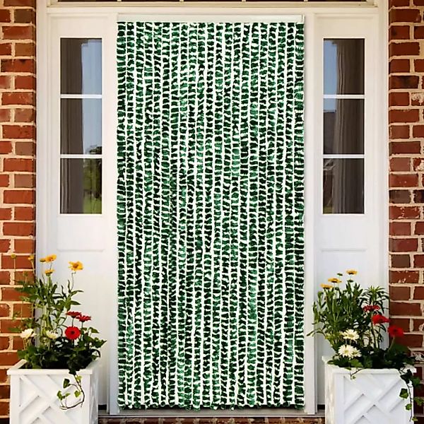 Insektenschutz-vorhang Grün Und Weiß 90x220 Cm Chenille günstig online kaufen