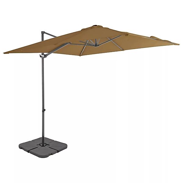 Sonnenschirm Mit Schirmständer Taupe günstig online kaufen