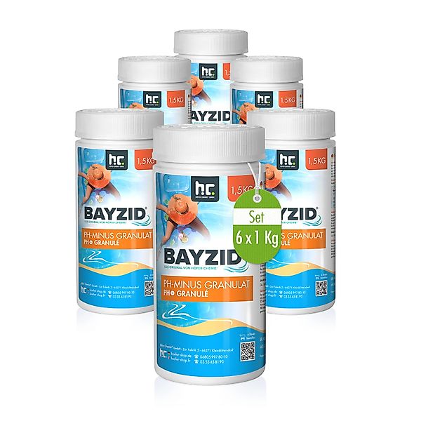 Bayzid pH Minus Granulat für den Pool 6 x 1,5kg günstig online kaufen