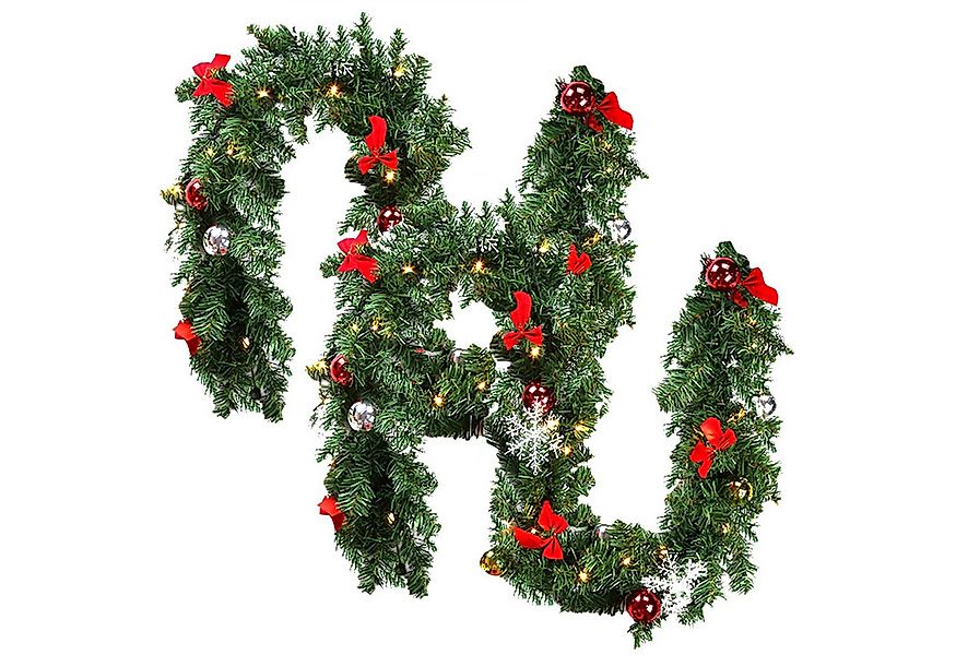 Kunstgirlande Christbaumschmuck 2x Weihnachtsgirlande 5m Tannengirlande 100 günstig online kaufen