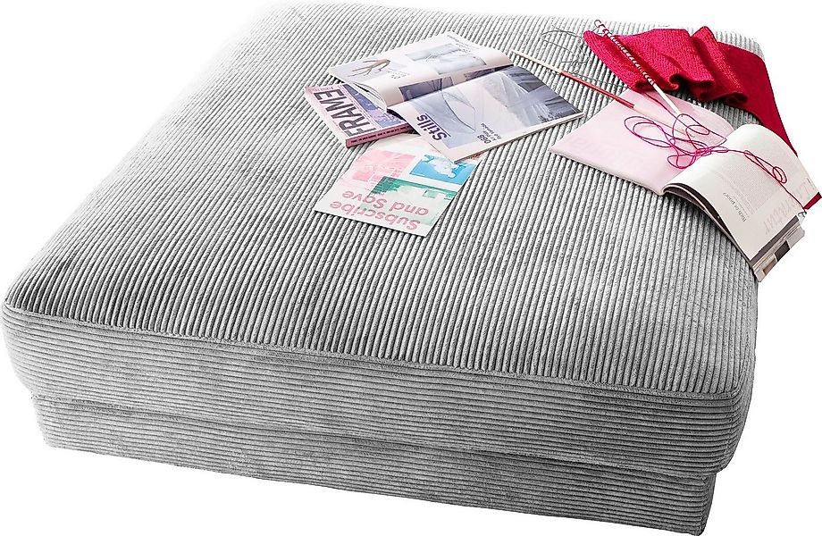 Places of Style Hocker Enisa, passend zum "Enisa"-Sofa, Bezug in Cord günstig online kaufen