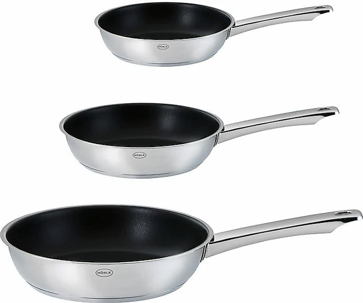 RÖSLE Pfannen-Set »MOMENTS«, Edelstahl 18/10, (Set, 3 tlg., 1x Bratpfanne Ø günstig online kaufen
