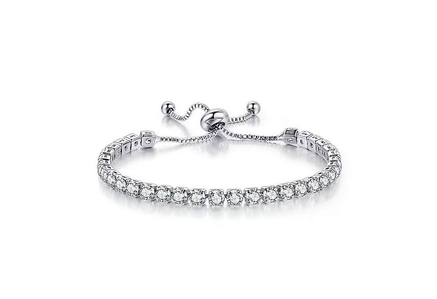 ROUGEMONT Tennisarmband Verstdellbares Damen Tennisarmband 4mm Zirkonia Arm günstig online kaufen