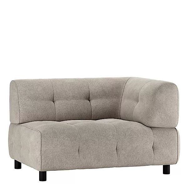 Sofa Modulelement rechts aus Flachgewebe Graugrün günstig online kaufen