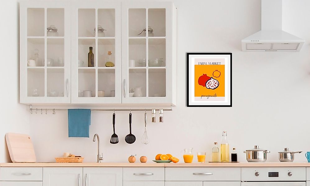 queence Bild "Pomegranate", Obst-Obst Bilder-Kunst-Abstrakt-Essen-Lebensmit günstig online kaufen