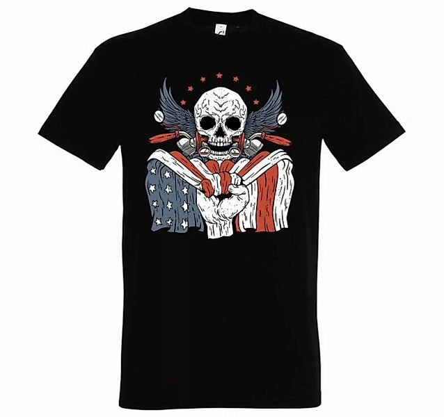 Youth Designz Print-Shirt USA Biker Skull Herren T-Shirt mit lustigem Logo günstig online kaufen