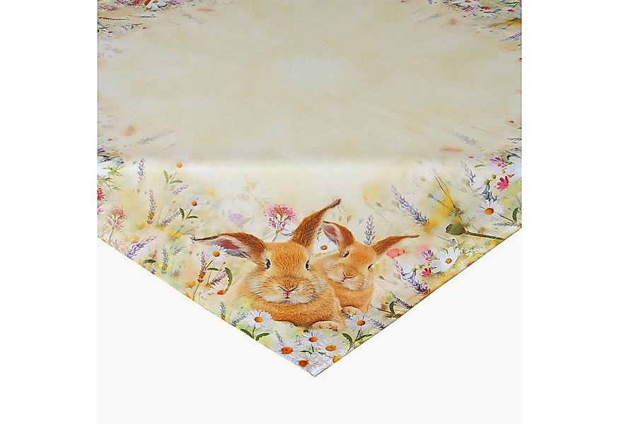 texpot Tischdecke Druck Osterhasen Wiese Ostern Frühling Tischläufer (1-tlg günstig online kaufen
