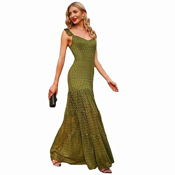 KIKI Zipfelkleid Strapses schmales grünes Kleid mit hoher Taille und langem günstig online kaufen