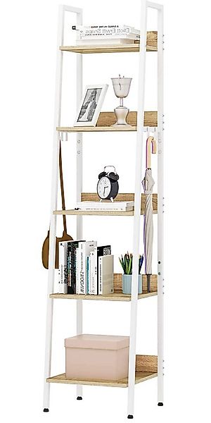 Woltu Standregal, 1-tlg., mit 5 Ebenen, mit 4 Haken, im Industriestil, aus günstig online kaufen