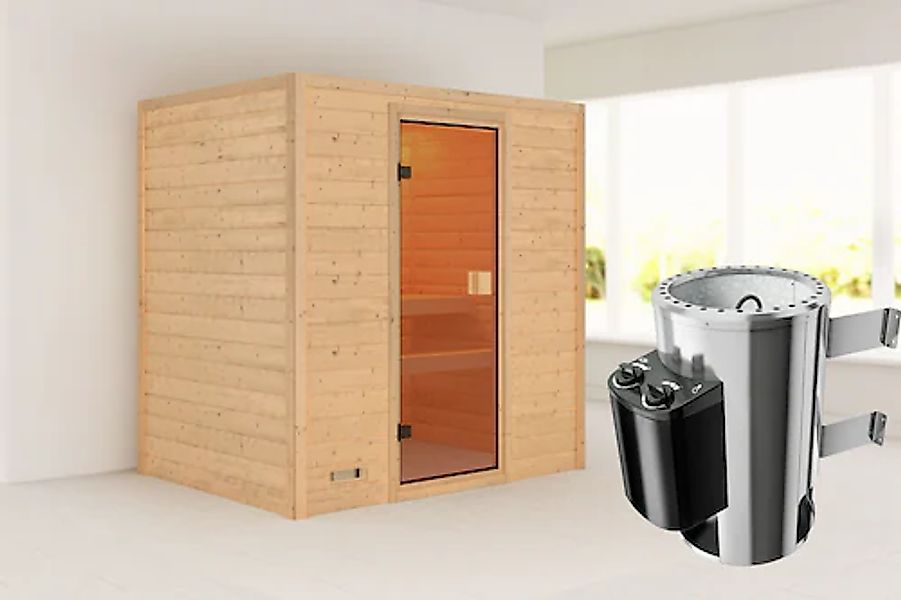 Karibu Sauna »"Sunie" mit bronzierter Tür, naturbelassen« aus hochwertiger günstig online kaufen