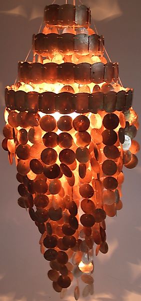 Guru-Shop Deckenleuchten Deckenlampe, Muschelleuchte aus hunderten.., günstig online kaufen