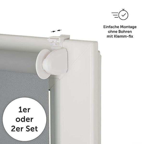 Doppelrollo Verdunklungsrollo - Klemmfix ohne Bohren, günstig online kaufen
