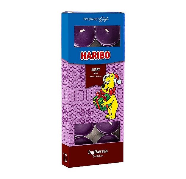 HARIBO Duftkerze Haribo Teelicht Winterdesign Berry Mix - 10 Stk günstig online kaufen
