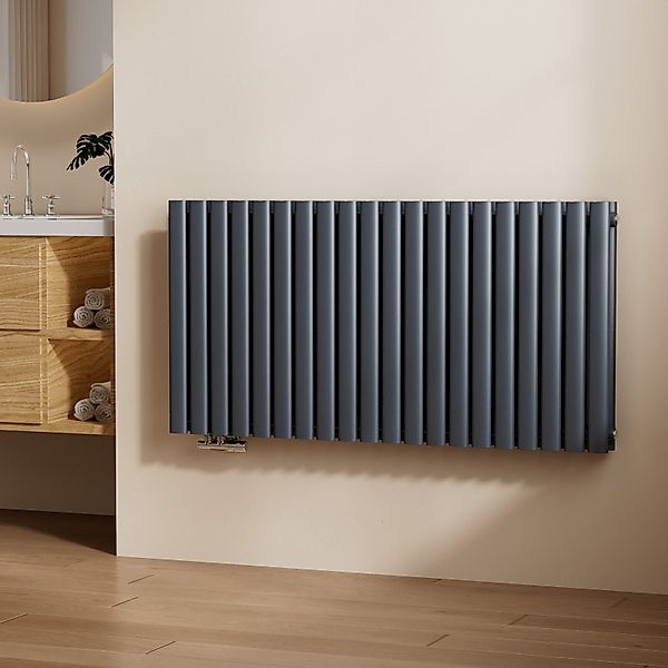 Emke Heizkörper Oval Röhrenheizkörper für Warmwasserbetrieb 120x60cm 1828W günstig online kaufen