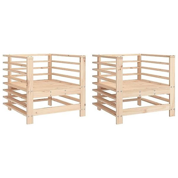 vidaXL Sofaelement Gartenstühle 2 Stk. Massivholz Kiefer (1 St) günstig online kaufen