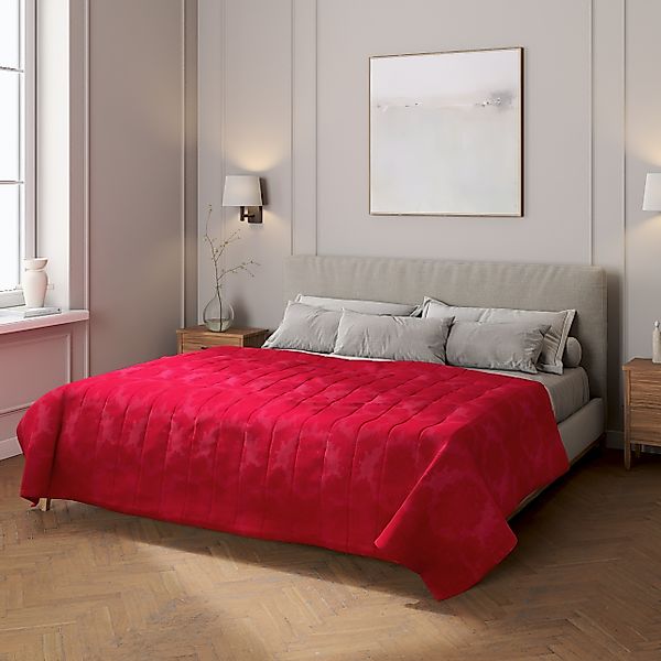 Tagesdecke mit Streifen-Steppung, rot , Damasco (613-13) günstig online kaufen