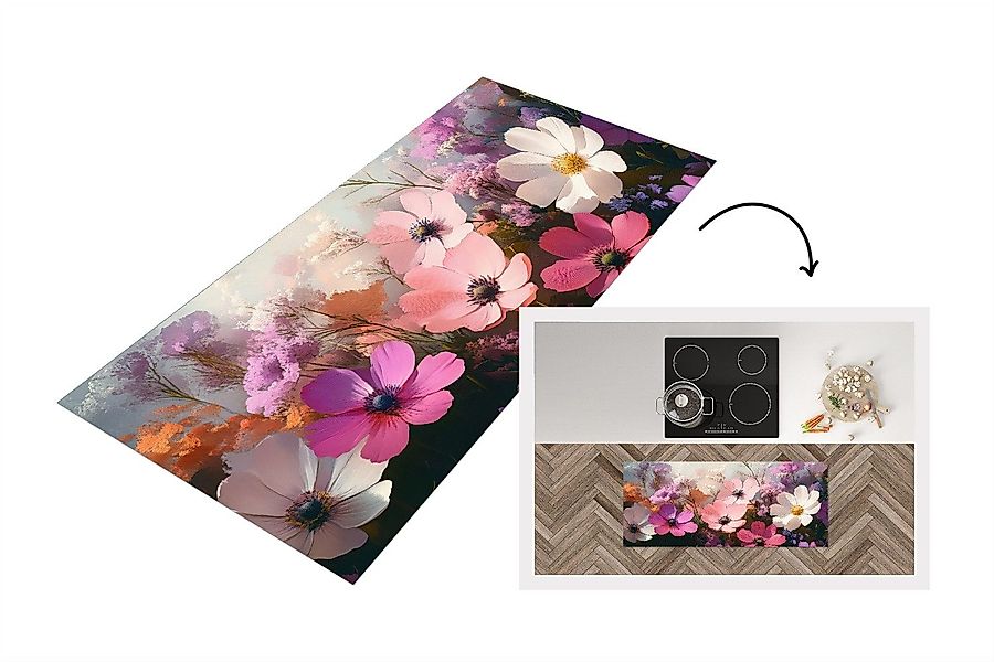 MuchoWow Küchenläufer Blumen - Bunt - günstig online kaufen
