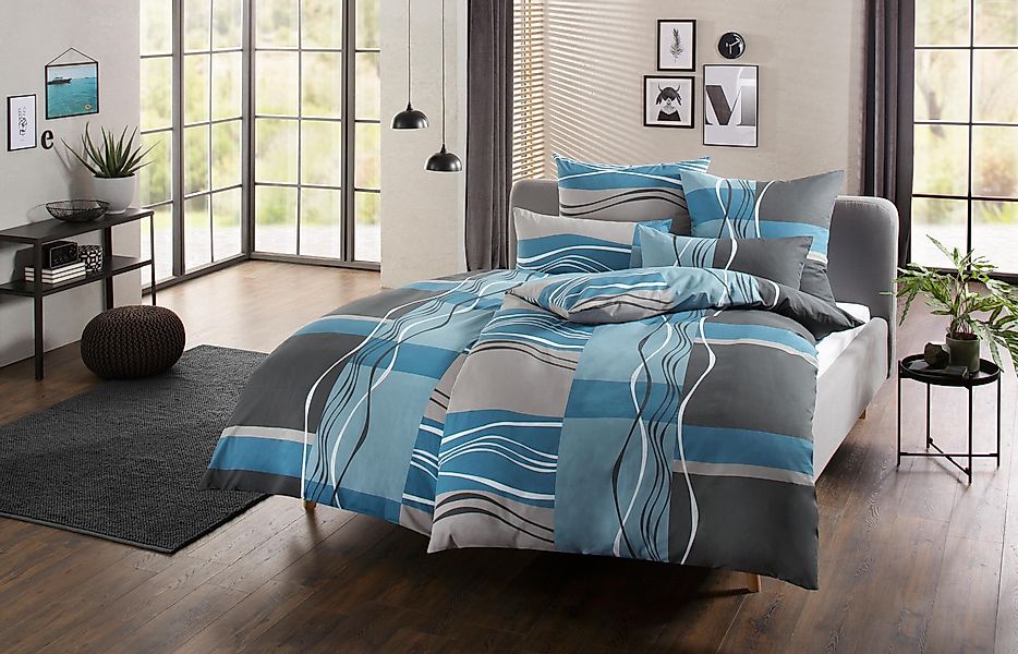 my home Bettwäsche Kelian, Biber, 2 günstig online kaufen