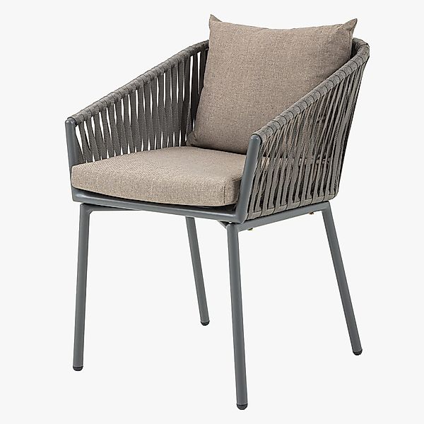 riess-ambiente Gartenstuhl ROPE hell anthrazit (Einzelartikel, günstig online kaufen