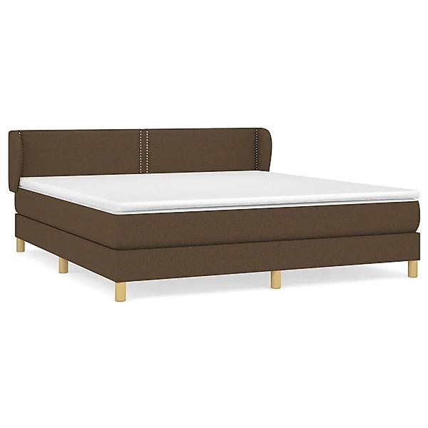 vidaXL Boxspringbett mit Matratze Dunkelbraun 160x200 cm Stoff1399570 günstig online kaufen