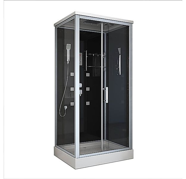 HOME DELUXE Eckdusche Duschkabine WAVE - L 100 x 80 cm, BxT: 100x80 cm, Ein günstig online kaufen