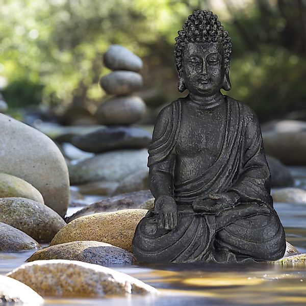 relaxdays Buddhafigur Buddha Figur sitzend 40 günstig online kaufen