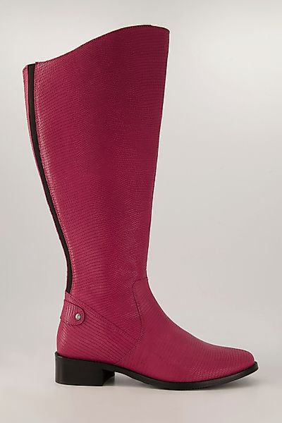 Ulla Popken Lederstiefel XL-Schaft Schlangenprägung Weite günstig online kaufen