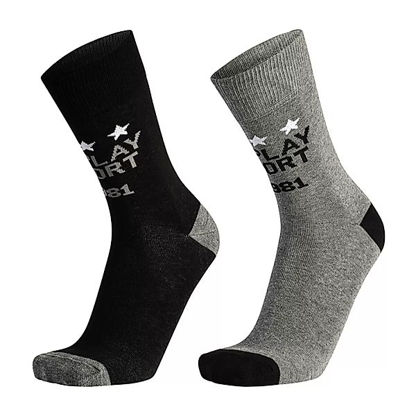 Replay Casual Socken 2 Paare EU 43-46 Black / Grey Melange günstig online kaufen