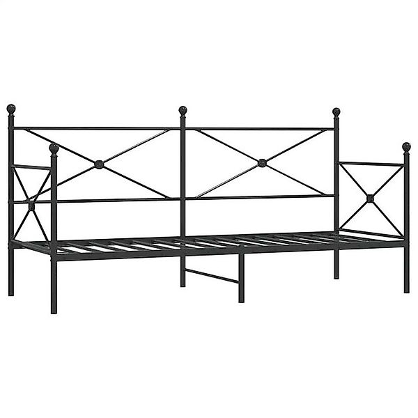 vidaXL Bett Tagesbett ohne Matratze Schwarz 80x200 cm Stahl günstig online kaufen