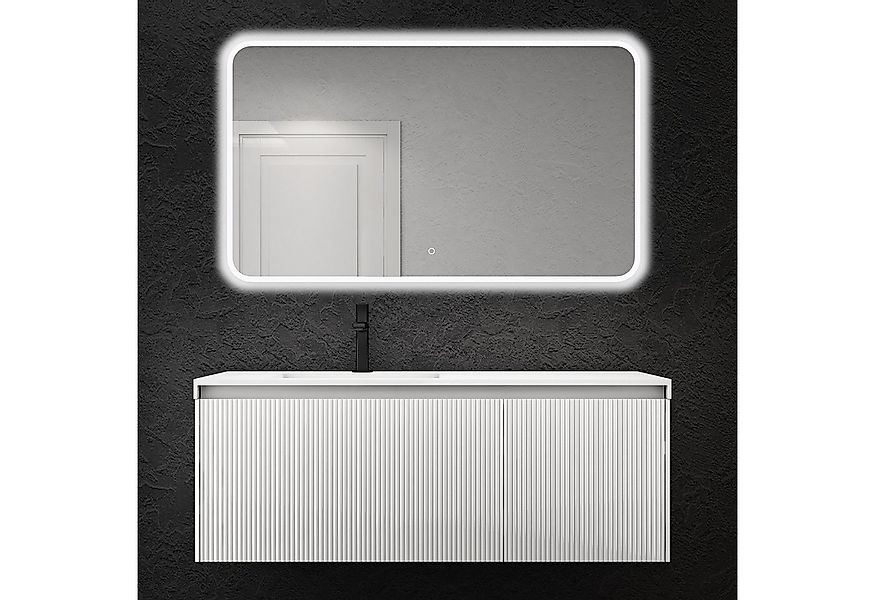 doporro Badmöbel-Set Mineraguss Waschbeckenunterschrank Badezimmermöbel Sof günstig online kaufen