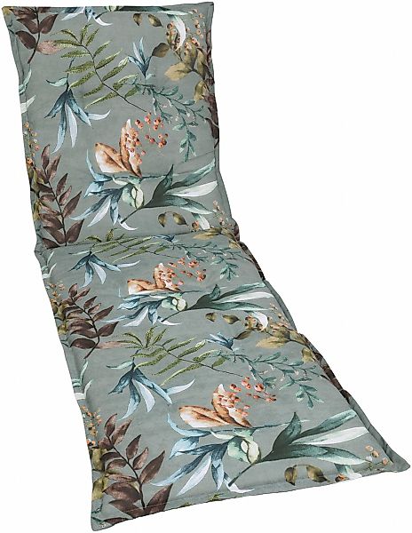 GO-DE Liegenauflage Blätter / Beeren grün - Maße BxLxH ca.: 60 cm x 190 cm günstig online kaufen