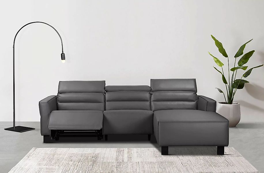 Places of Style Ecksofa »Carpari, L-Form, 263 cm, manuelle o. elektrische R günstig online kaufen