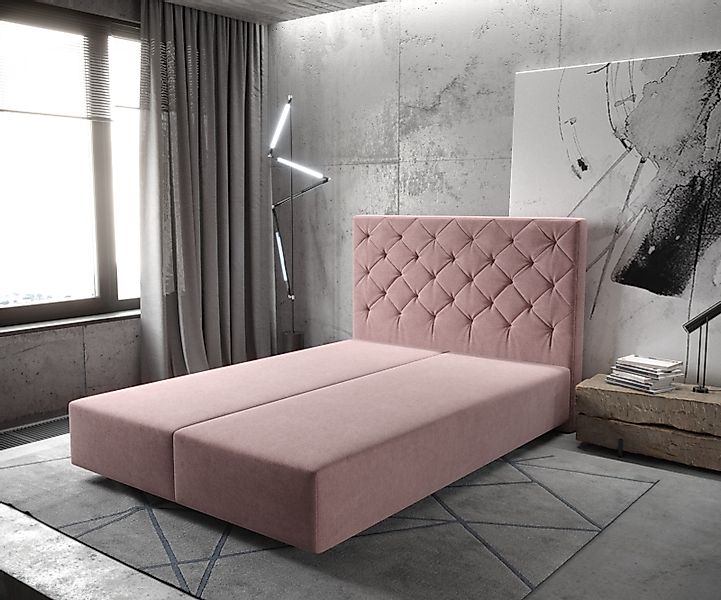 DELIFE Bettgestell Dream-Great, Mikrofaser Rosé 140x200 cm günstig online kaufen