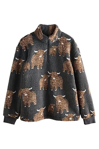 Next Fleecepullover Hamish Borg-Fleece mit RV-Ausschnitt (1-tlg) günstig online kaufen