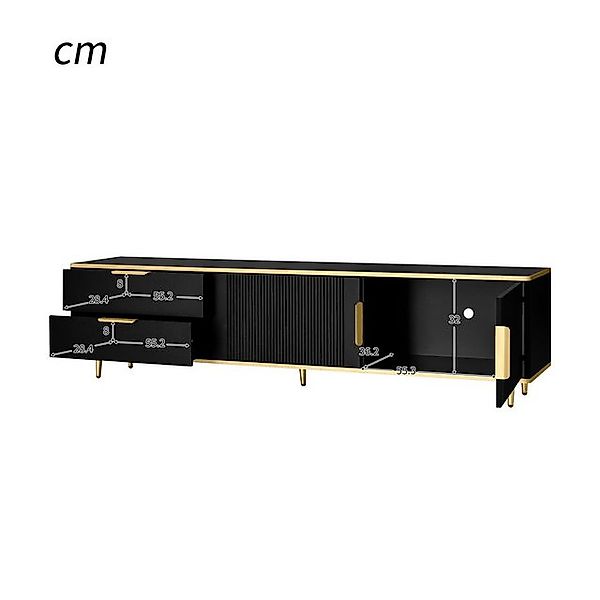 Odikalo TV-Schrank TV-Bank Fernsehschrank Lowboard Medienschrank Schublade günstig online kaufen