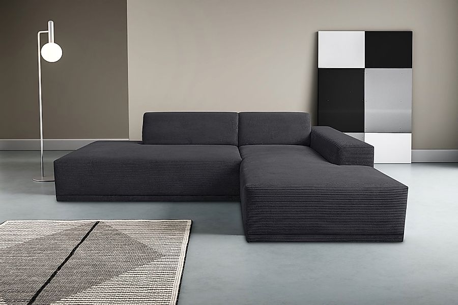 WERK2 Ecksofa "Apollo, hoher Sitzkomfort, aktuelles Design, Breite 264cm, L günstig online kaufen