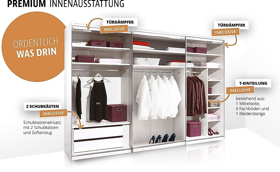 STAUD Schwebetürenschrank "Includo Glas, Made in Germany" günstig online kaufen
